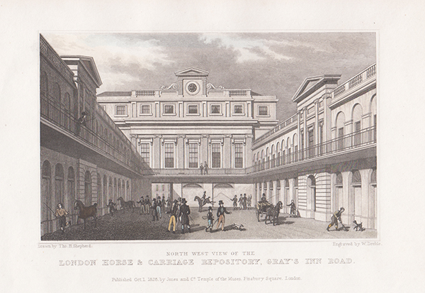 North West view of the London Horse and Carriage Repository Gray's Inn Road