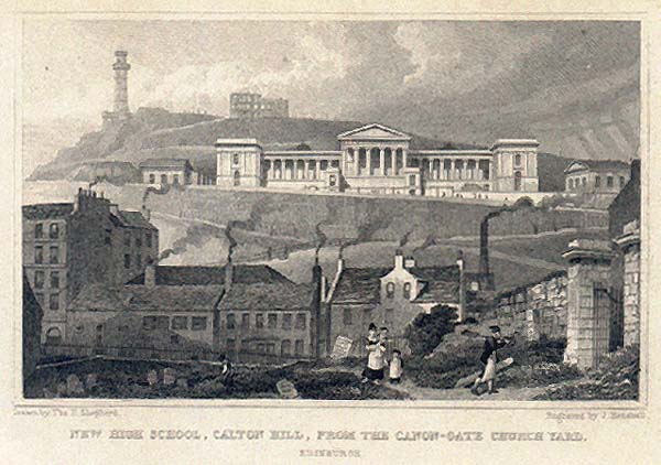 New High School Calton Hill From the Cannon-Gate Church Yard Edinburgh