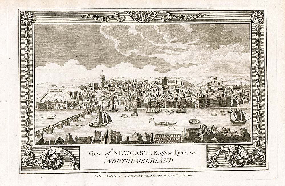View of Newcastle, upon Tyne, in Northumberland. 