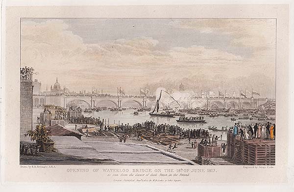 Opening of Waterloo Bridge on the 18th June 1817