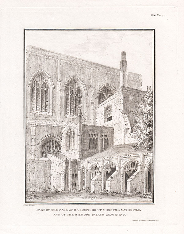 Part of the Nave and Cloisters of Chester Cathedral and of the Bishop's Palace adjoining 