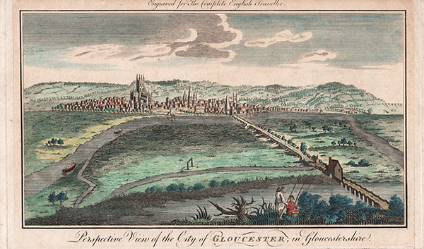 Perpective View of the City of Gloucester in Gloucestershire