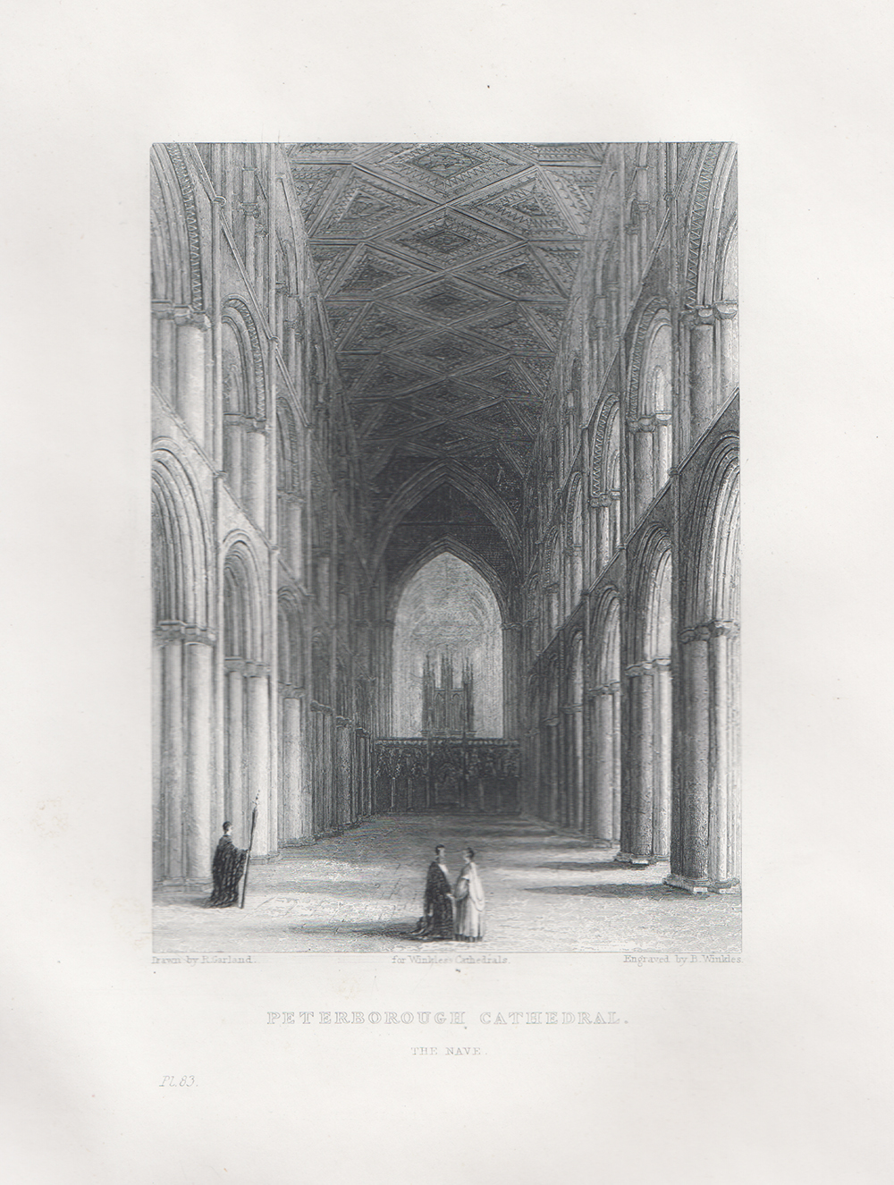 Peterborough Cathedral.  The Nave.