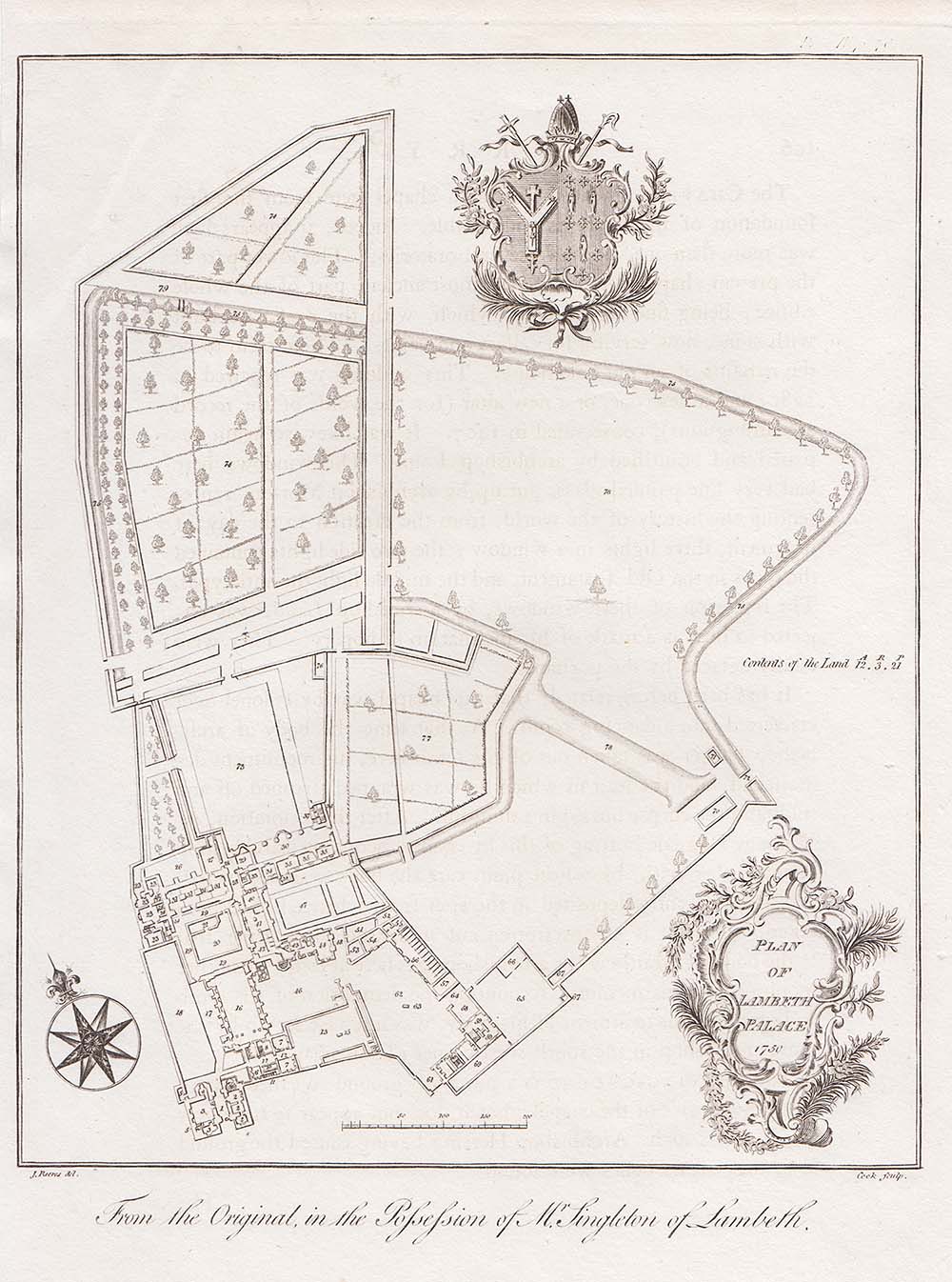 Plan of Lambeth Palace 1750.