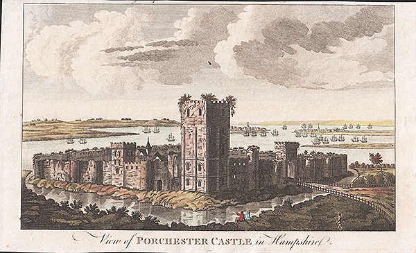 View of Porchester Castle in Hampshire