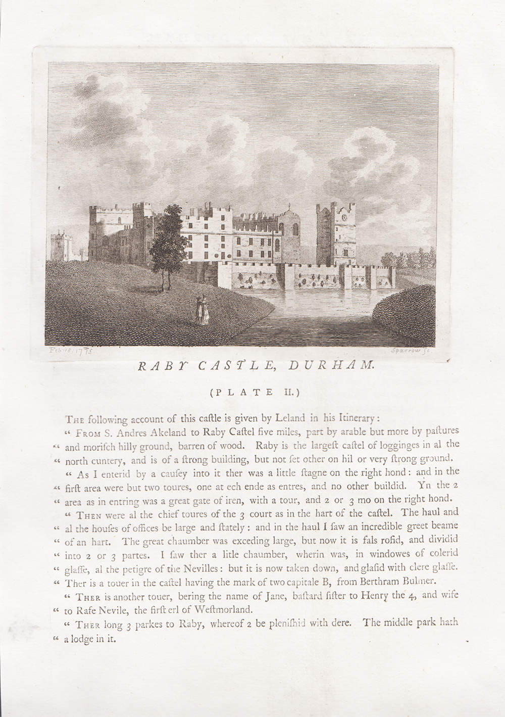 Raby Castle, Durham. (Plate 2)