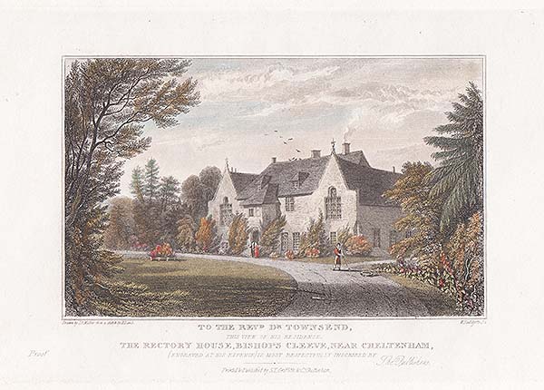 To the Revd Dr Townsend this view of his residence The Rectory House Bishop's Cleeve near Cheltenham 