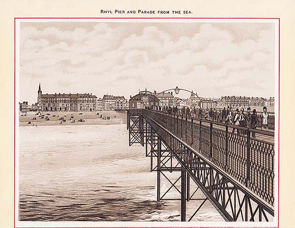 Rhyl Pier and Parade from the sea