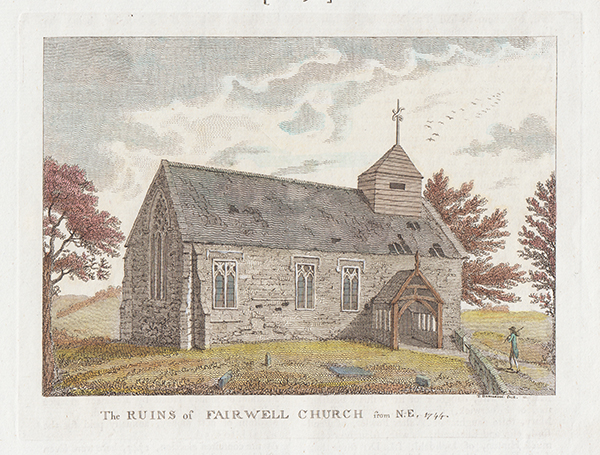 The Ruins of Fairwell Church from NE 1744 