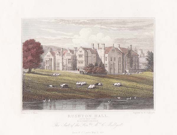 Rushton Hall South West View Northamptonshire The Seat of the Honble Mrs C Medlycott Ref: 