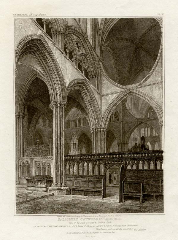 Salisbury Cathedral Church - View of the small Transept looking South