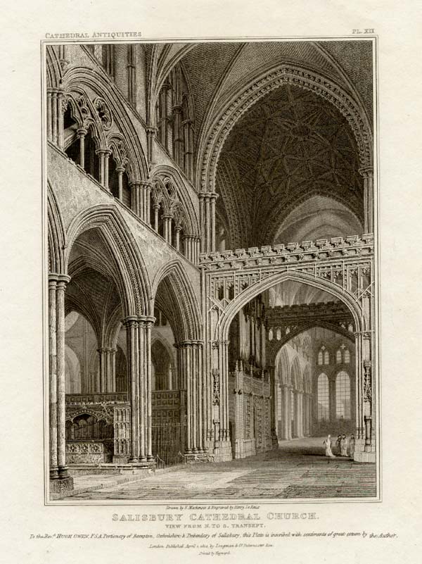 Salisbury Cathedral Church - View from North to South Transept