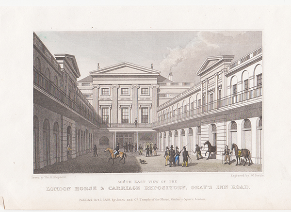 South East view of the London Horse and Carriage Repository Gray's Inn Road 
