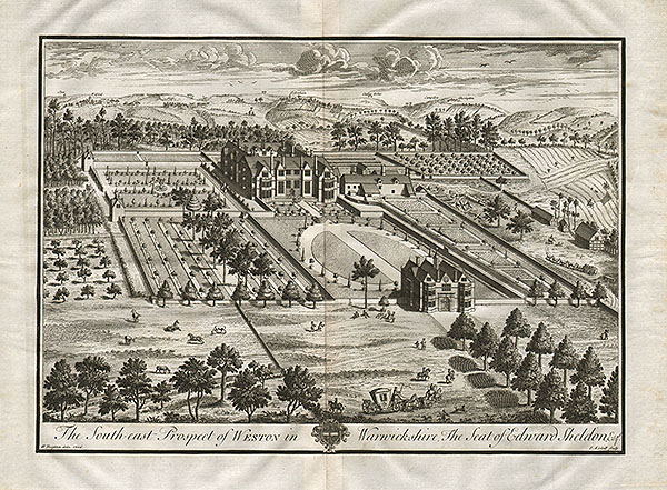 The South East Prospect of Weston in Warwickshire  The Seat of Edward Sheldon