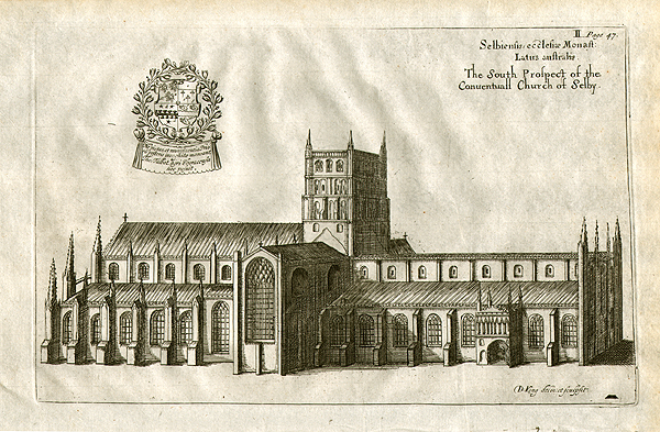 The South Prospect of the Conventuall Church of Selby