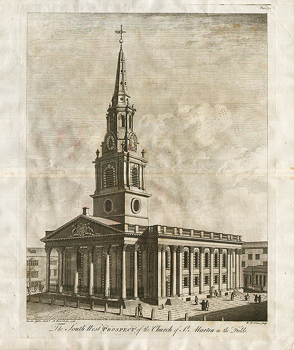 The South West Prospect of the Church of St Martin in the Fields 