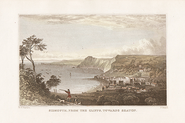 Sidmouth from the Cliffs towards Seaton 