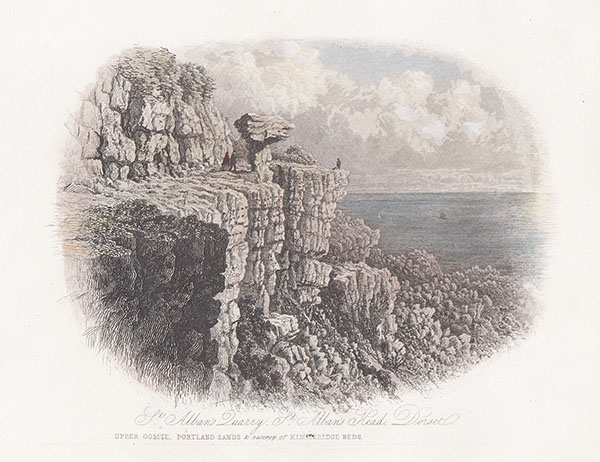 St Alban's Quarry St Alban's Head Dorset  Upper Oolite Portland Sands & outcrop of Kimmeridge Beds