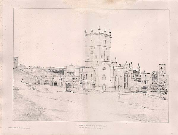 St David's from the North East drawn by Roland W Paul