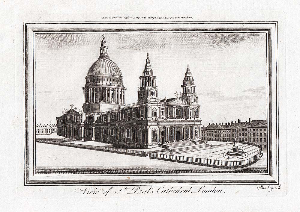 View of St. Paul's Cathedral, London.