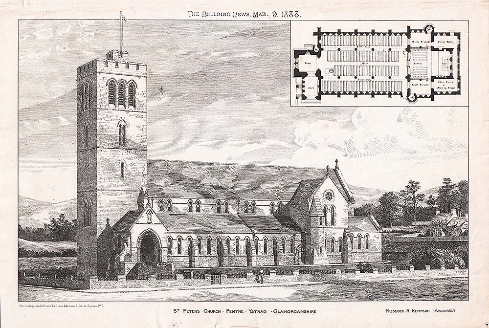 St Peter's Church Pentre Ystrad Glamorganshire