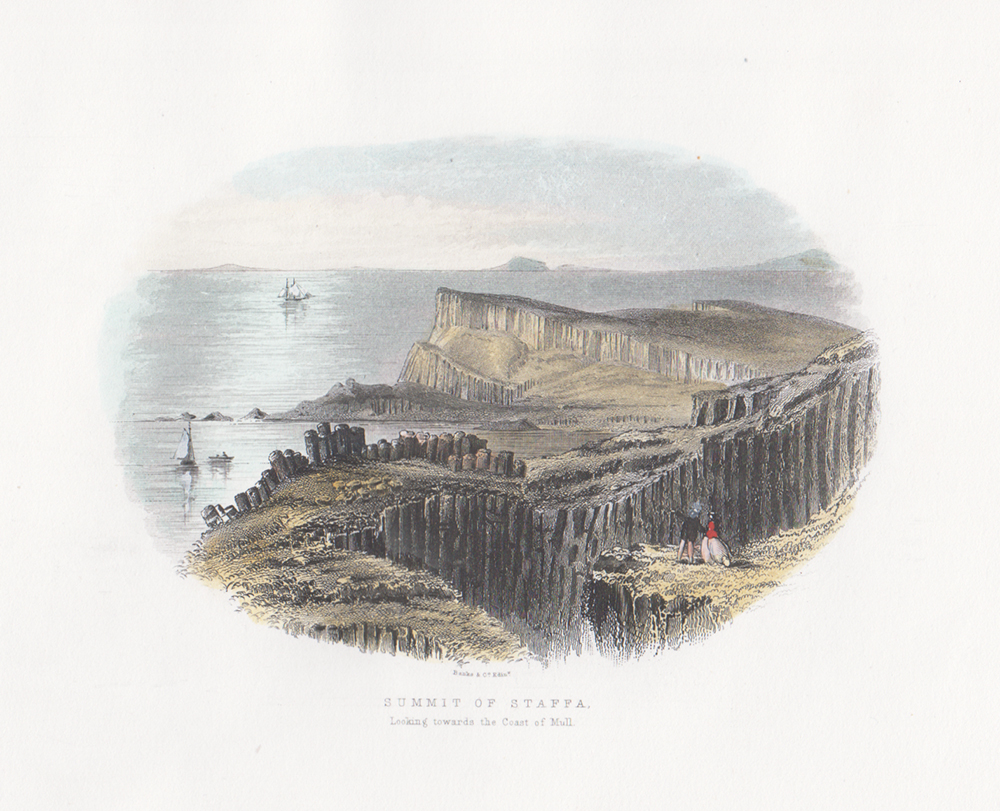 Summit of Staffa.  Looking towards the Coast of Mull. 