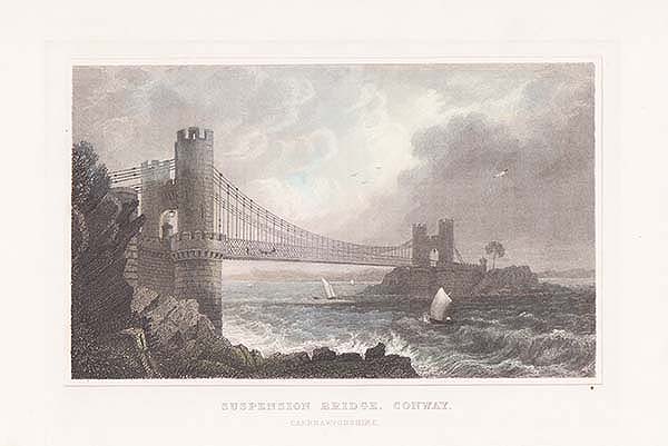 Suspension Bridge Conway Caernarvonshire Ref: 