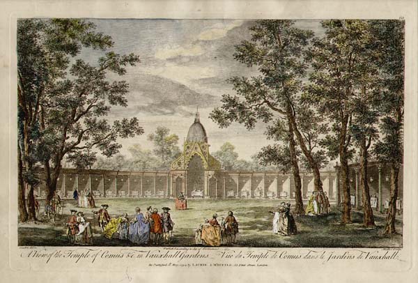 A View of the Temple of Comus etc in Vauxhall Gardens