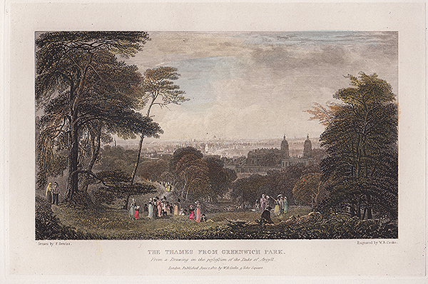 The Thames from Greenwich Park  From a drawing in the possession of the Duke of Argyll