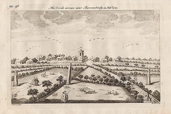 The Devil's arrows near Burrowbridge  14 Sept 1725