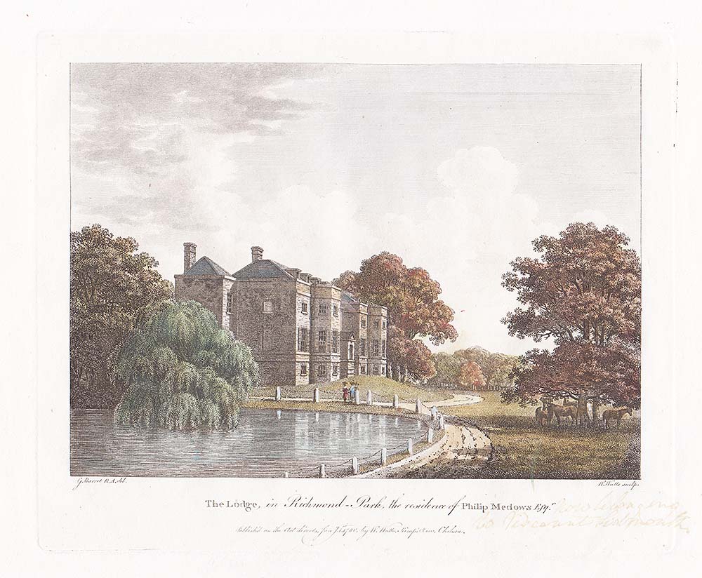 The Lodge in Richmond Park the residence of Philip Medows  Esq