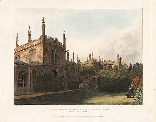 The Public Schools & Part of Exeter College Library from the Garden