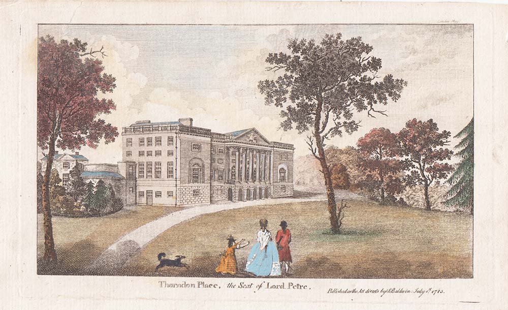 Thorndon Place, the Seat of Lord Petre.  