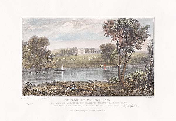 To Robert Capper  Esq this view of Marlhill House near Cheltenham his seat