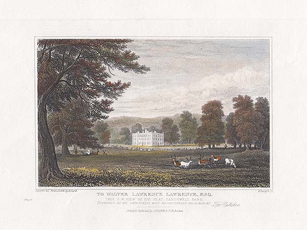 To Walter Lwrence Lawrence  Esq this SW View of Sandywell Park