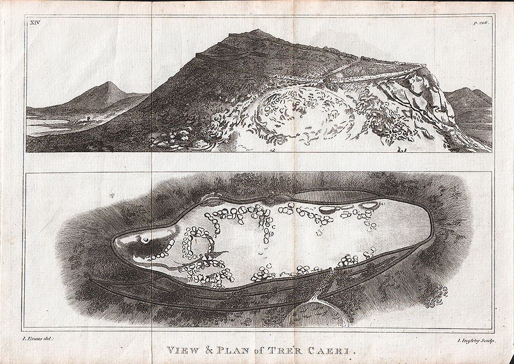View and Plan of Tre'r Caeri.