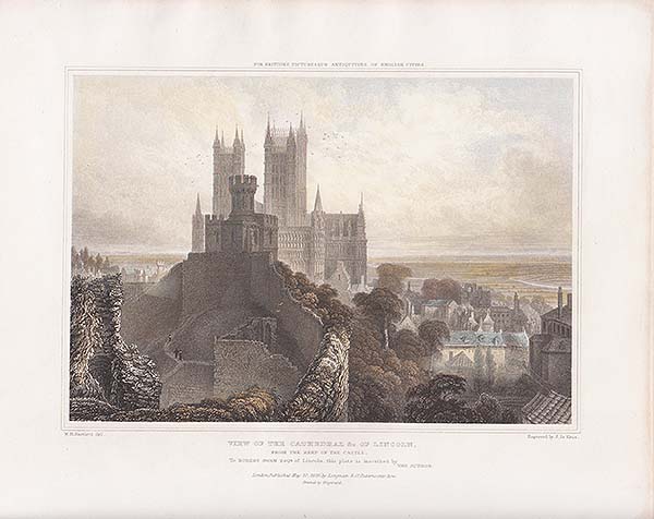 View of the Cathedral & of Lincoln from the Keep of the Castle