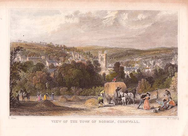 View of the town of Bodmin Cornwall