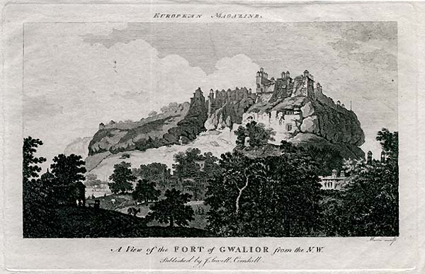 A view of the Fort of Gwalior from the NW