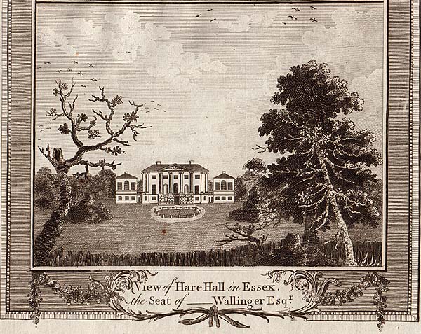 View of Hare Hall in Essex the Seat of Wallinger Esq