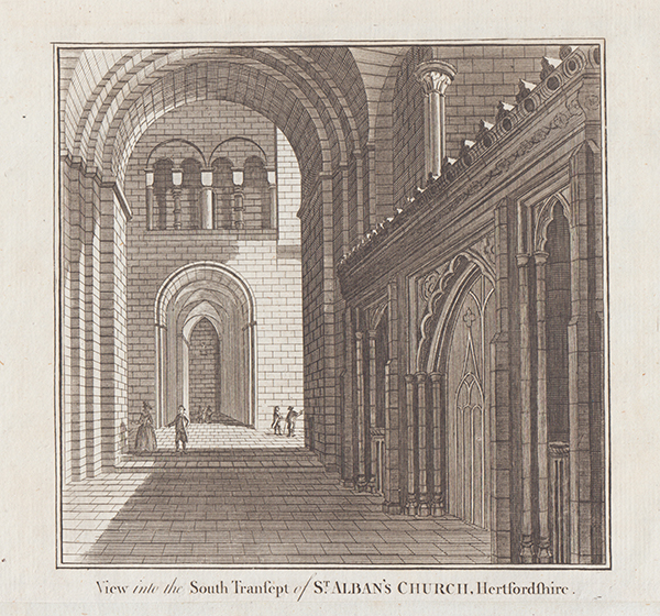 View into the South Transept of St Alban's Church Hertfordshire