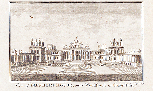 View of Blenheim House near Woodstock in Oxfordshire
