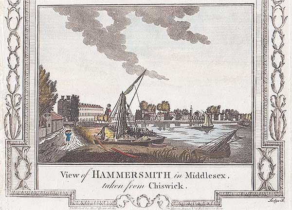 View of Hammersmith in Middlesex taken from Chiswick Ref:  