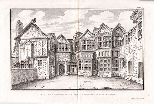 View of the South Side of the Court of Little Moreton Hall Cheshire