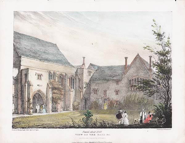 Erected about 1440  View of the Hall &c Croydon Palace Surrey