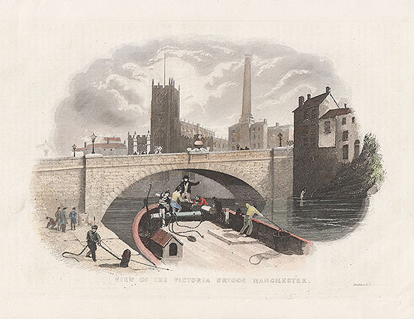 View of the Victoria Bridge Manchester