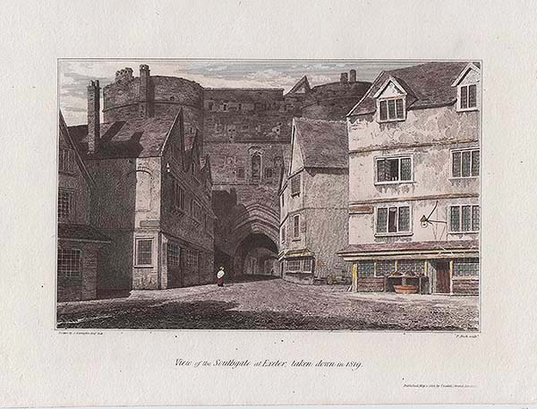 View of the Southgate at Exeter taken down in 1819