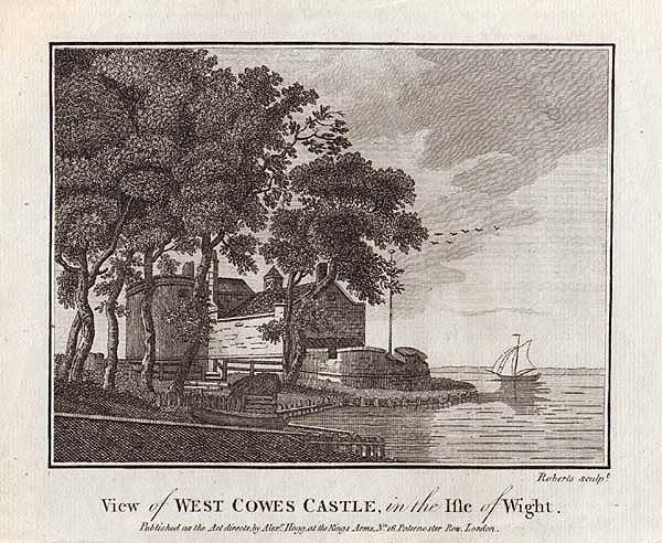 View of West Cowes Castle in the Isle of Wight