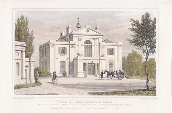 Villa in the Regent's Park the Residence of John Maberly Esq MP