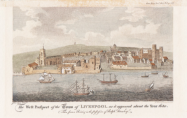 The West Prospect of the Town of Liverpool as it appeared about the year 1680 